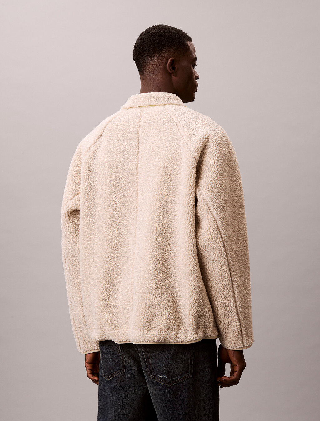 Sherpa Roll Neck 1/4 Zip Sweatshirt, Silvermoss, hi-res