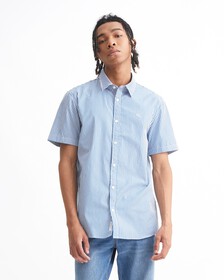 LOGO PIPING RELAXED SHIRT, Tarps Blue, hi-res