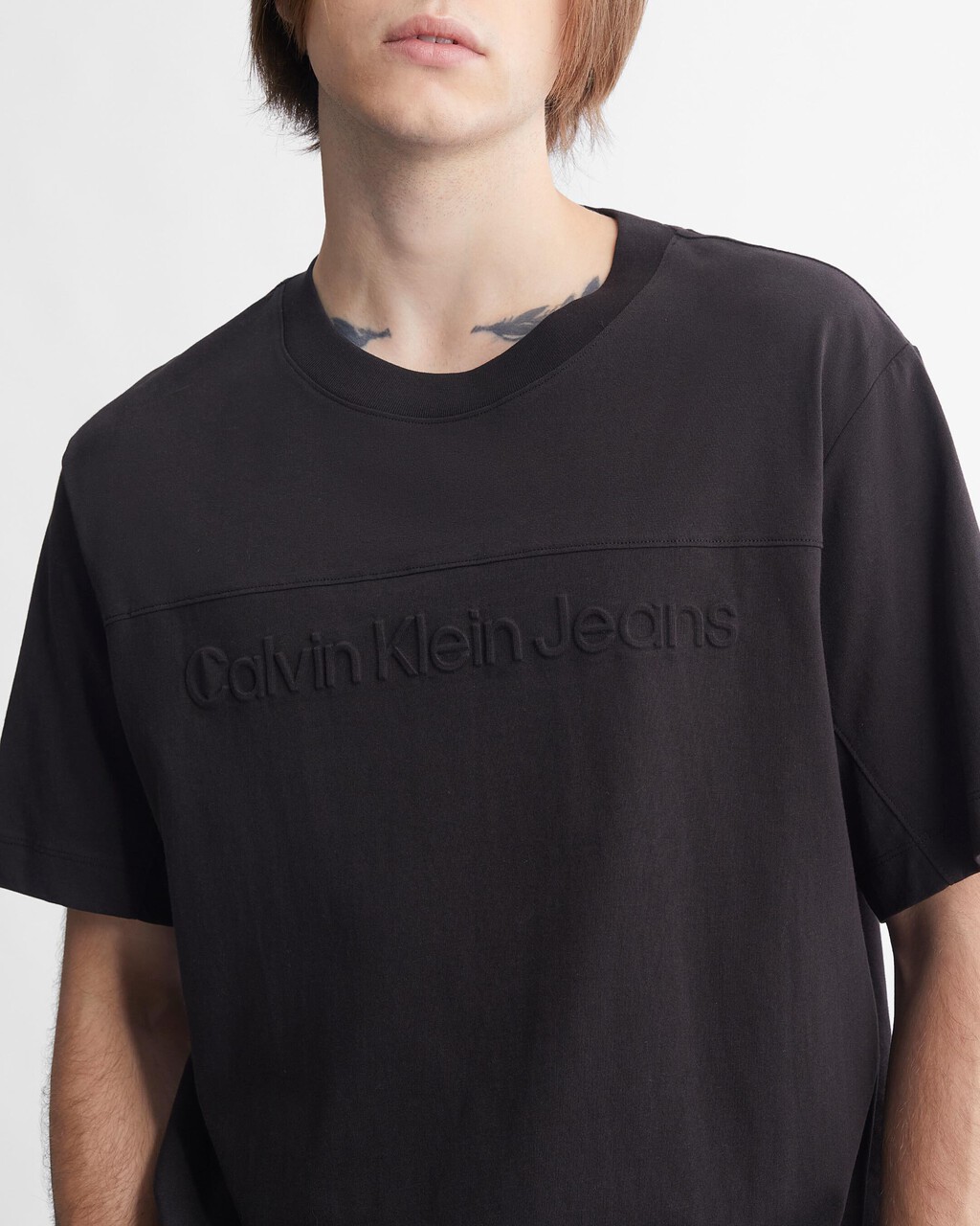 Calvin Klein Relaxed T-shirt With All Over Logo Black