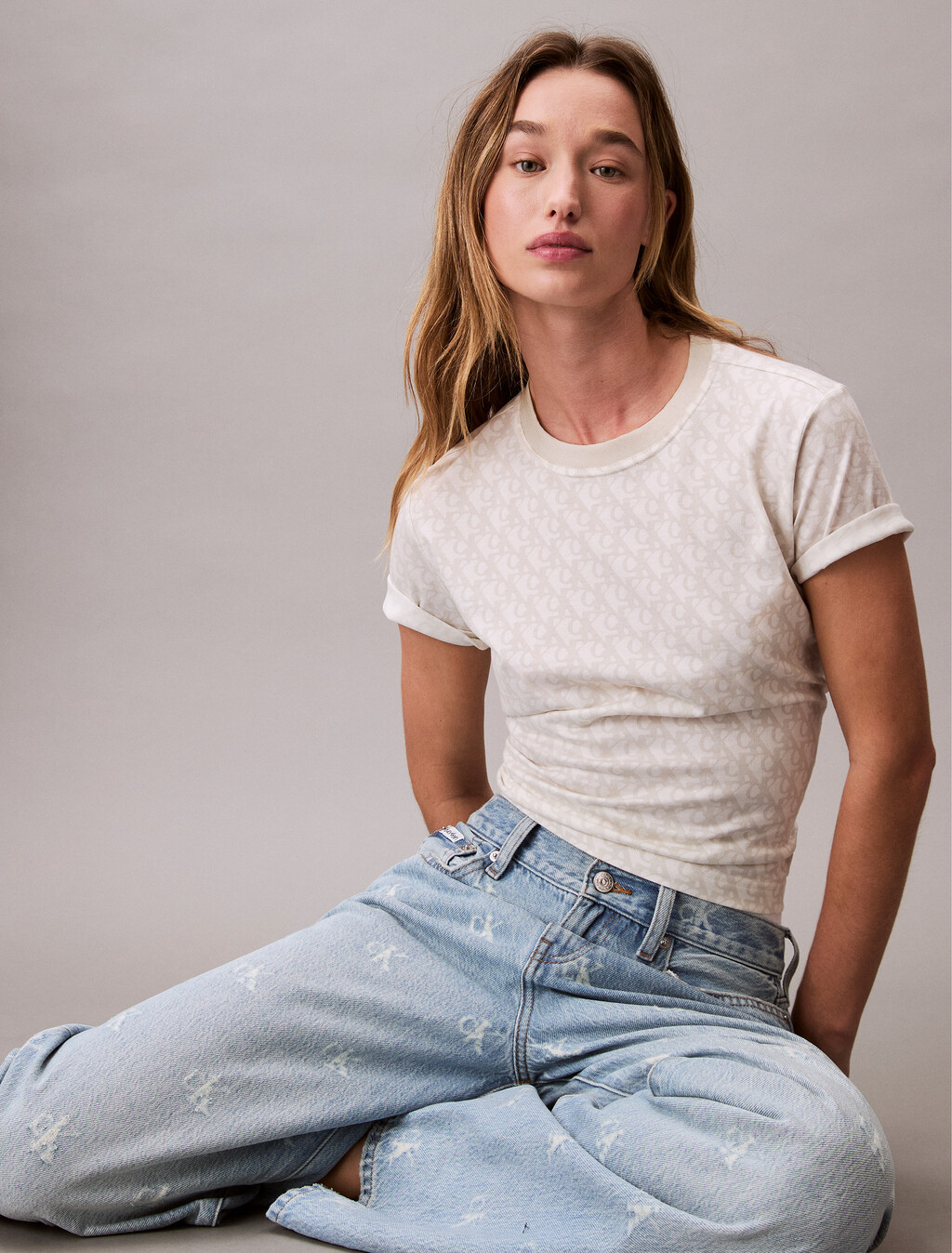 All-over Monogram Classic T-Shirt, BLANC DE BLANC AOP, hi-res