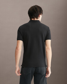 Ck Badge Slim Smooth Cotton Polo, Ck Black, hi-res