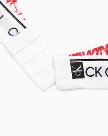 CK ONE COTTON LIGHTLY LINED TRIANGLE BRA, Tag Logo Print+Exact, hi-res