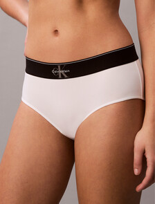 CK Graphic Hipster Panty, White, hi-res