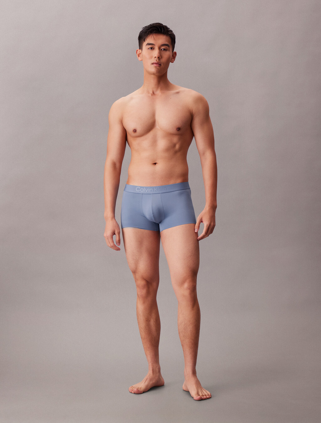 CK Black 超細纖維彈性低腰平口內褲, Blue Tulip, hi-res