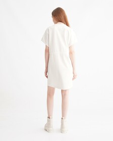 RECONSIDERED 標誌飾帶 T 裇連身裙, IVORY, hi-res