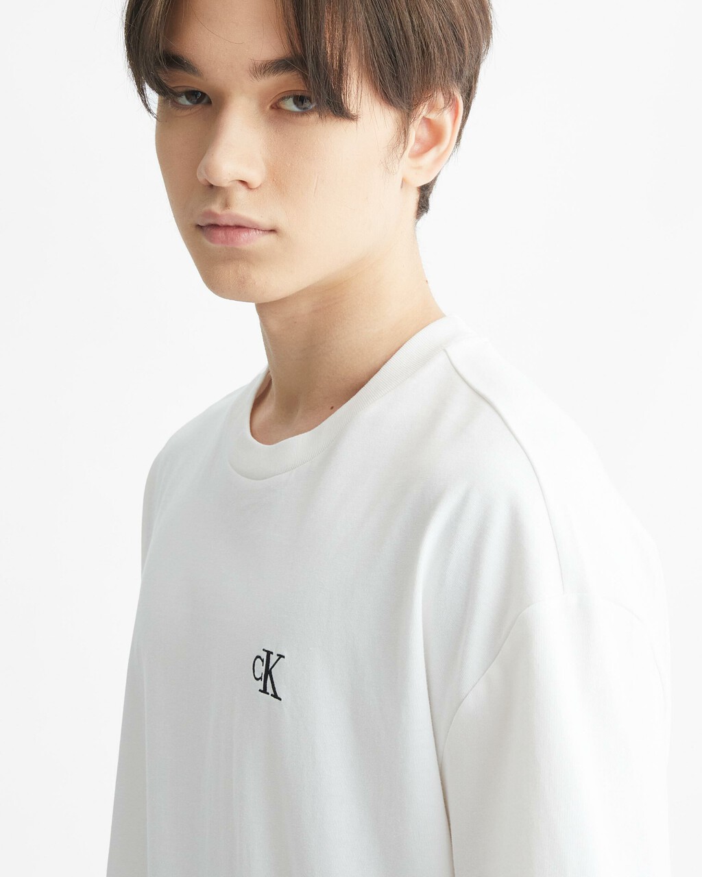 中性寬鬆 T 裇, Bright White, hi-res