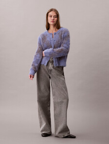 Soft Argyle Relaxed Cardigan, Dusty Sailor Blue, hi-res