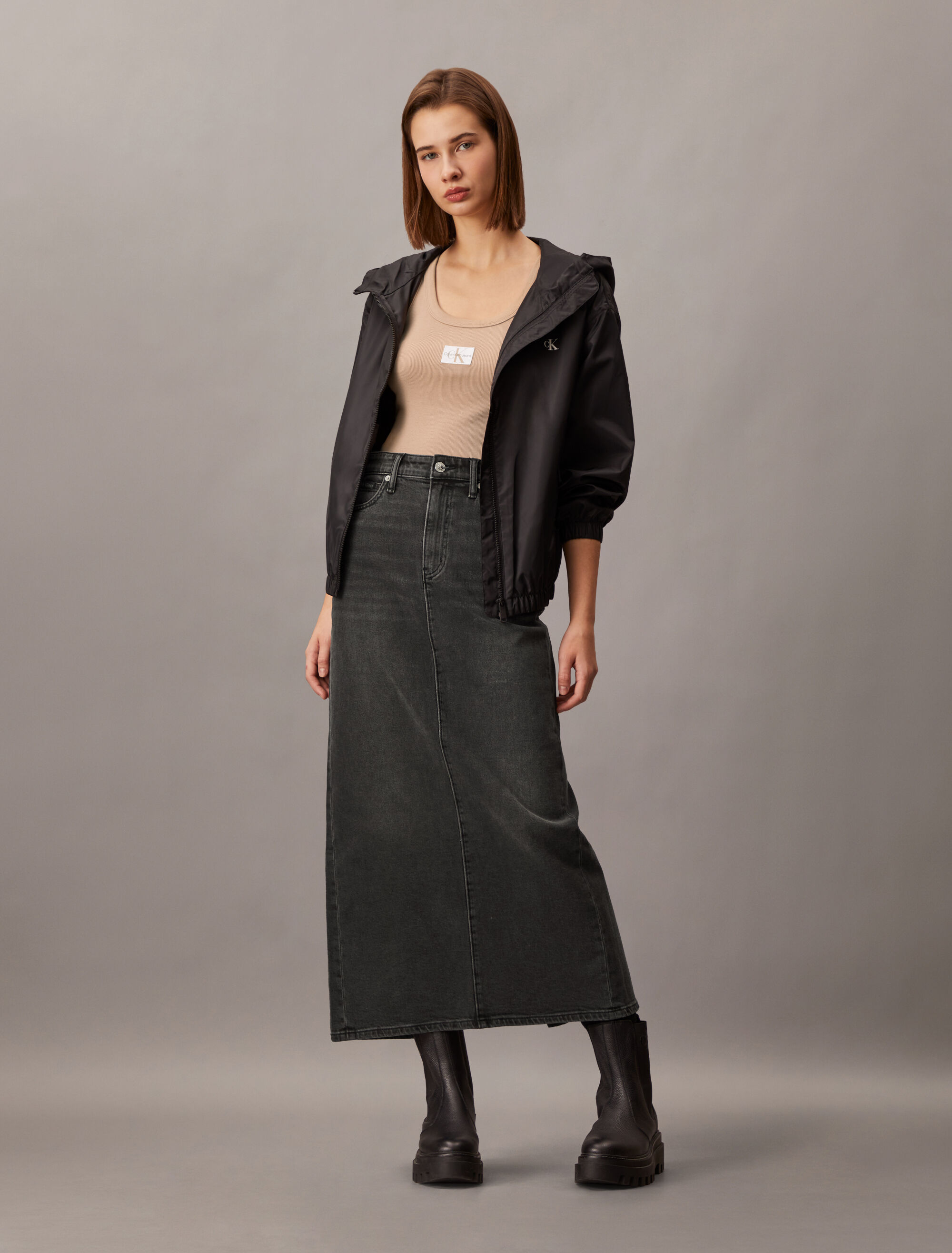 [カルバンクライン] CK JEAN Women's Maxi Denim Skirt ☆☆ Denim Maxi Skirt Calvin Klein® | J20J2245311BJ