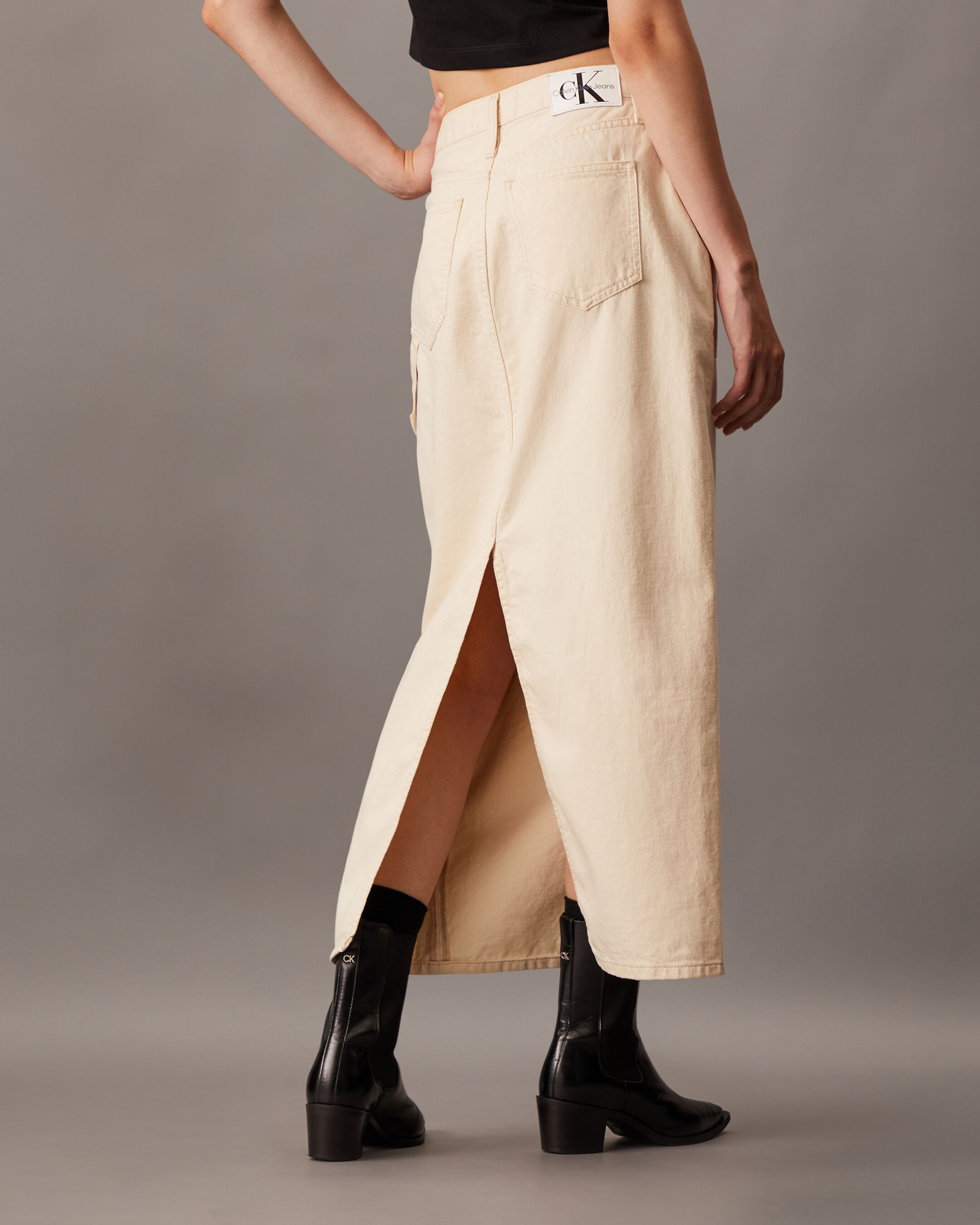 Denim Utility Maxi Skirt | yellow | Calvin Klein Hong Kong