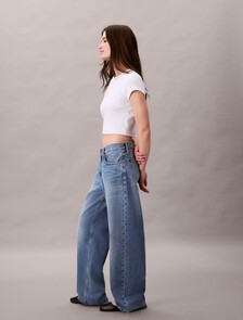 Low Rise Baggy Jeans, CARMINE, hi-res