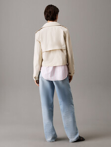 Short Nylon Trench, Silver Birch, hi-res