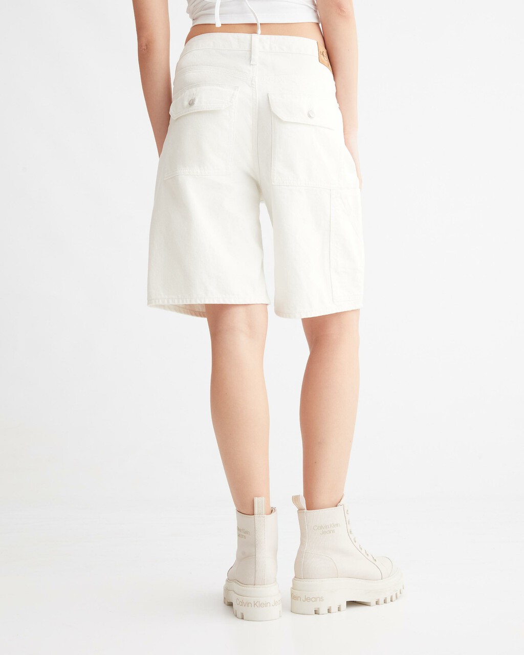 Reconsidered 90s Straight Carpenter Shorts, Denim Light, hi-res