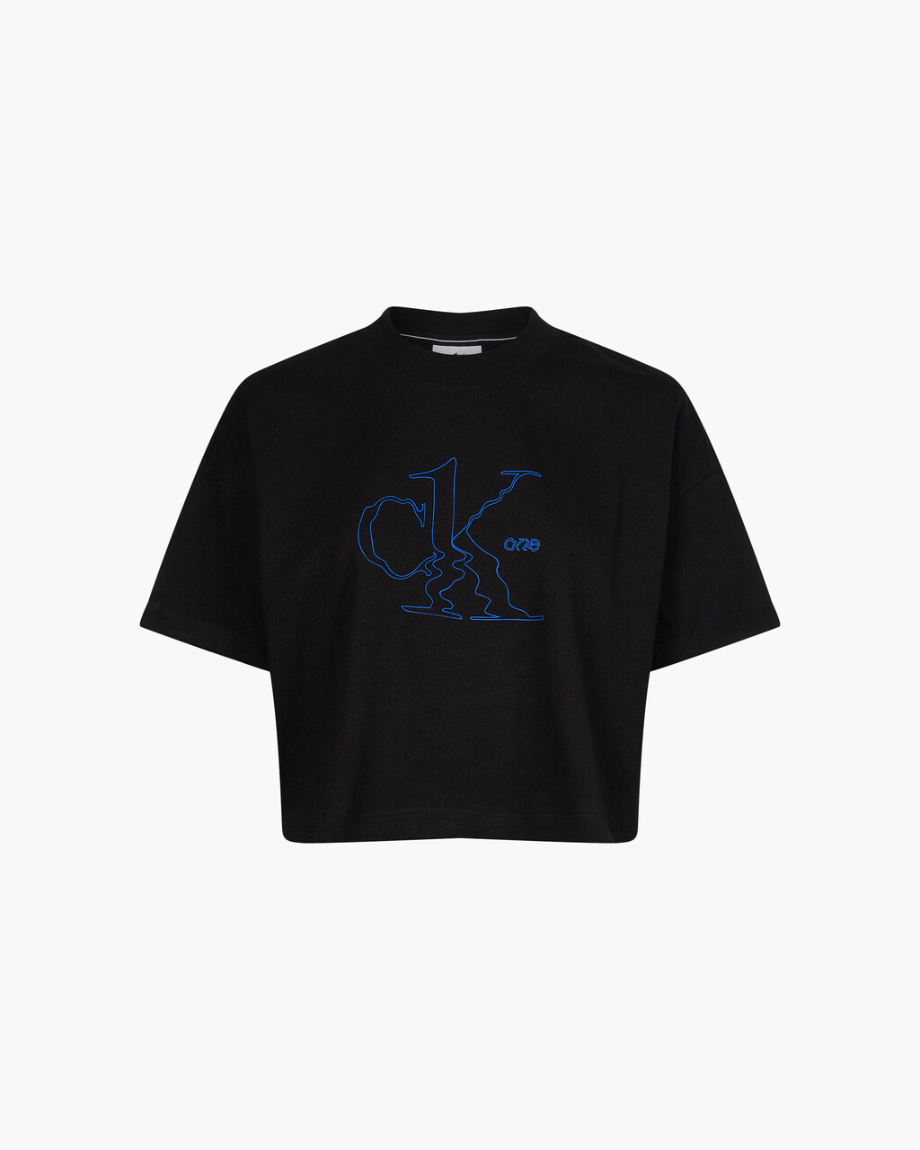 ROLLED UP SLEEVE BOXY TEE, Ck Black, hi-res