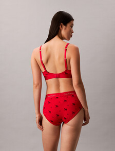 Lunar New Year Lightly Lined Triangle Bra, Untamed Horses+Rouge`, hi-res
