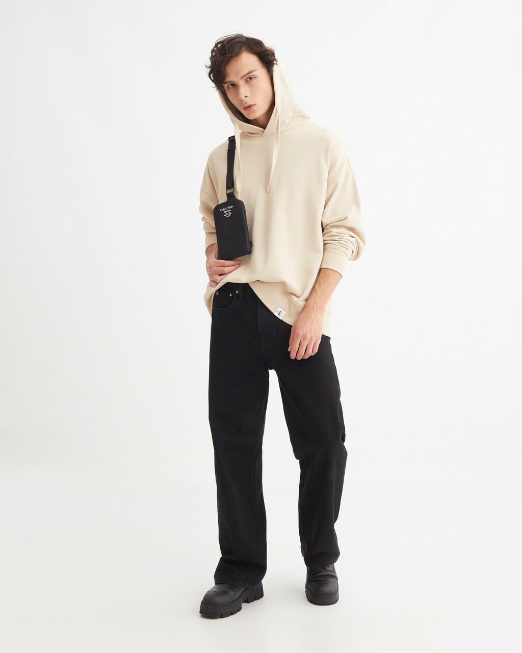 PREMIUM ESSENTIALS 連帽衛衣, Classic Beige, hi-res