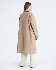 Woven Trench Duster Coat, Cornstalk, hi-res