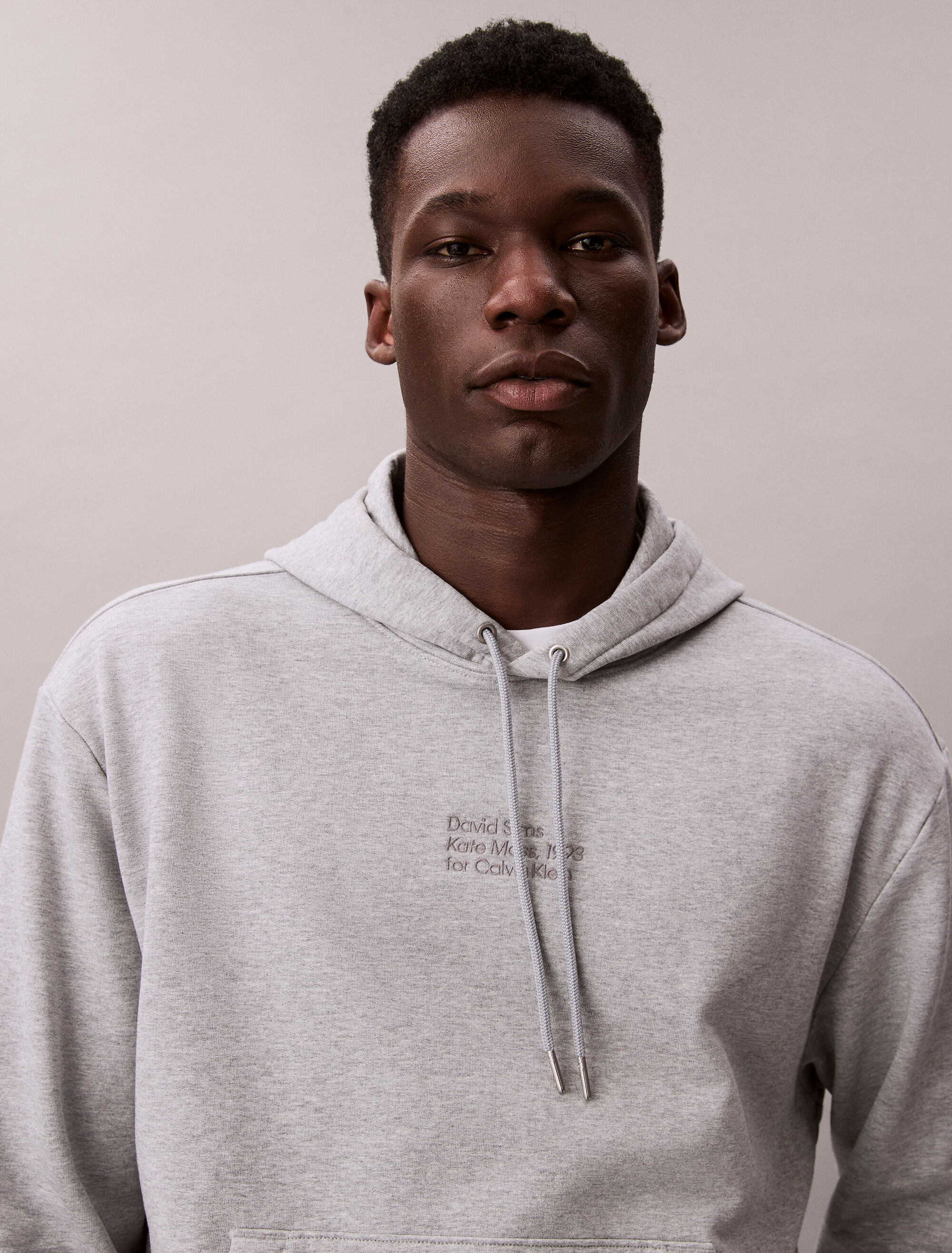 Kate Moss Fleece Graphic Hoodie | grey | Calvin Klein 香港