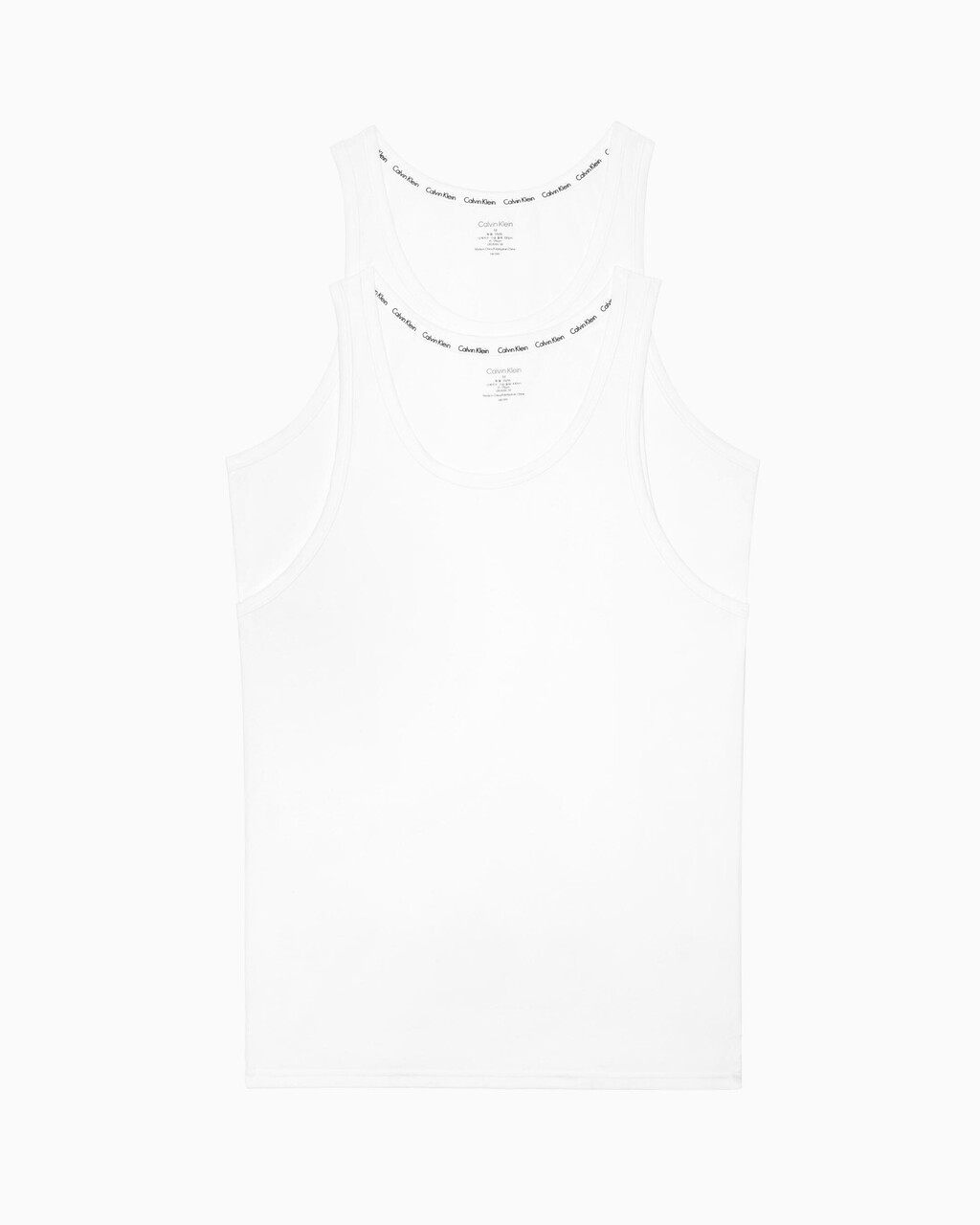 MODERN COTTON 彈性背心 2 件裝, White/White, hi-res