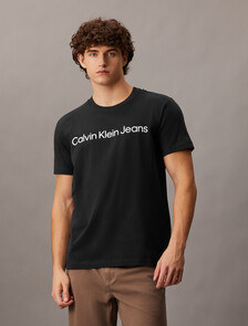 Institutional Logo Regular Short Sleeve Tee, Ck Black, hi-res
