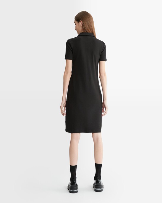 Rib Knit Shirt Dress