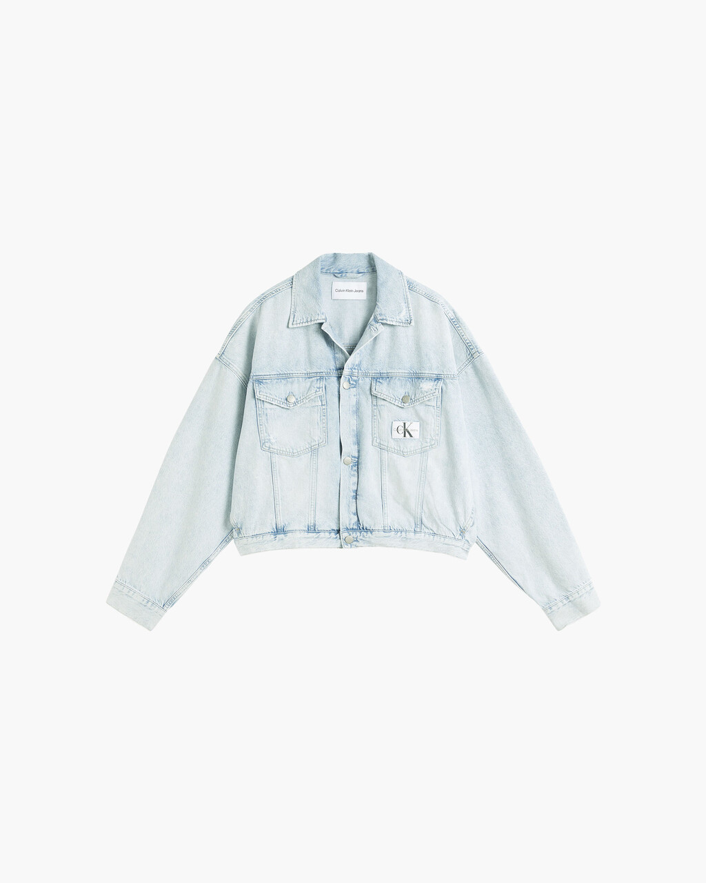 OVERSIZED CROPPED DENIM JACKET, Denim Light, hi-res