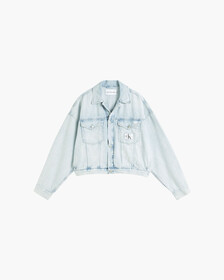OVERSIZED CROPPED DENIM JACKET, Denim Light, hi-res