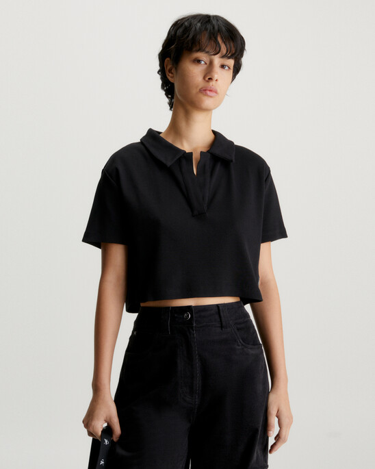 Relaxed Ribbed Polo Shirt