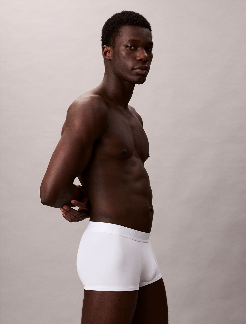 Trunks - CK Black Cotton, White, hi-res