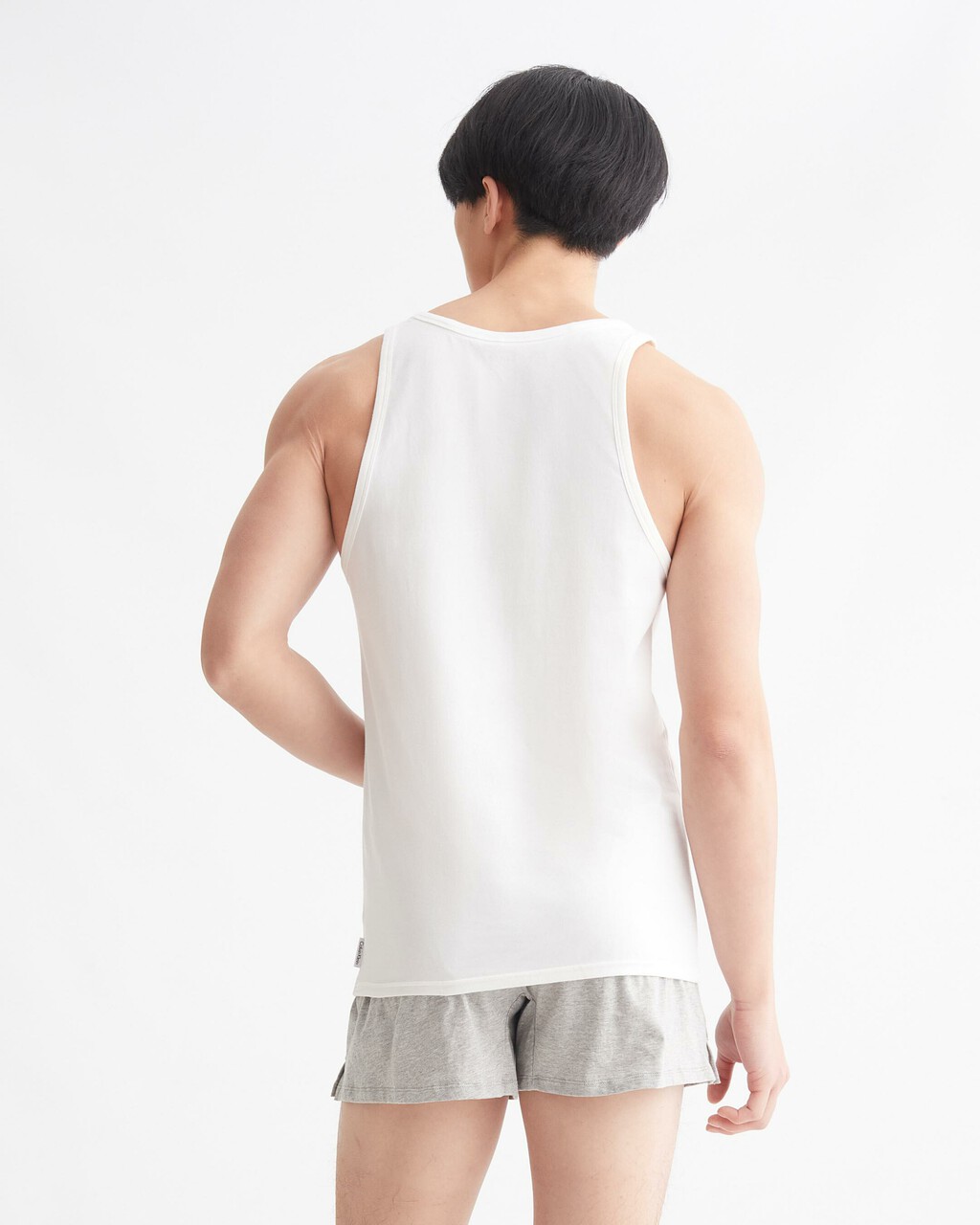 MODERN COTTON 彈性背心 2 件裝, White/White, hi-res