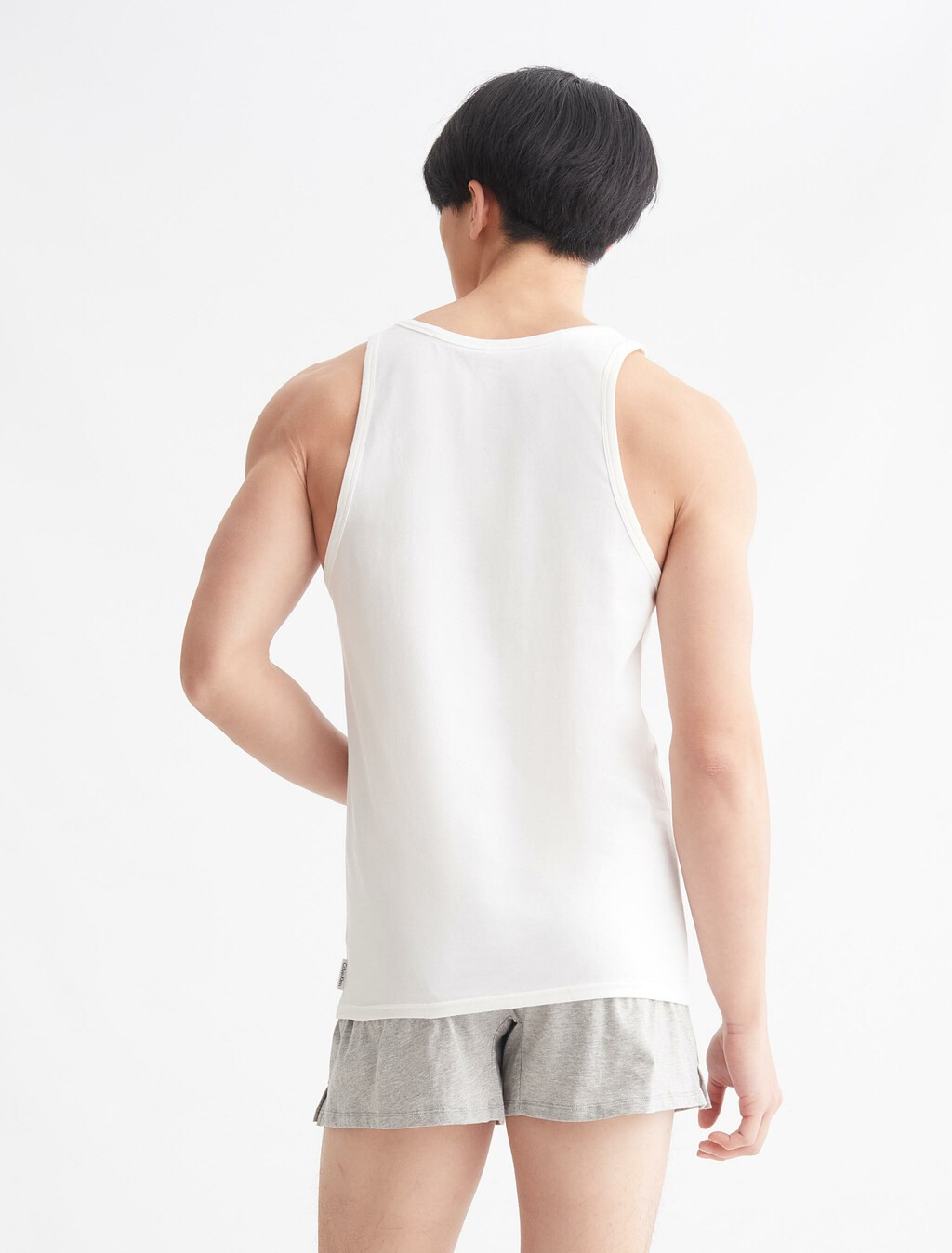 Icon Cotton 彈性背心 2 件裝, White/White, hi-res