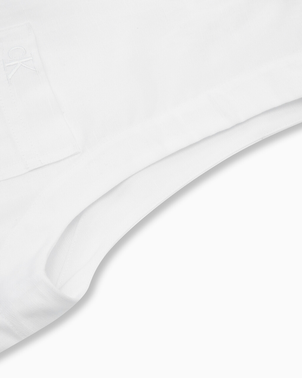 Summer Textures 側帶無袖裇衫, Bright White, hi-res