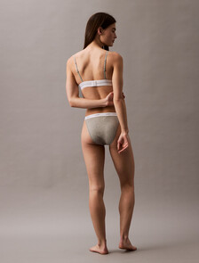 Cotton Stretch Rib Tanga, Grey Heather, hi-res