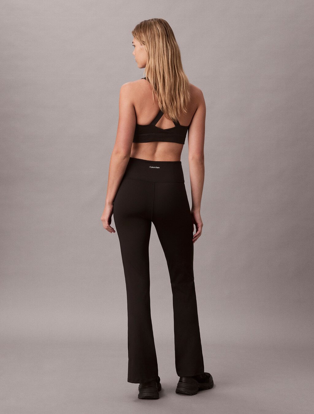 Shine Stripe Flared Leggings, /Black, hi-res