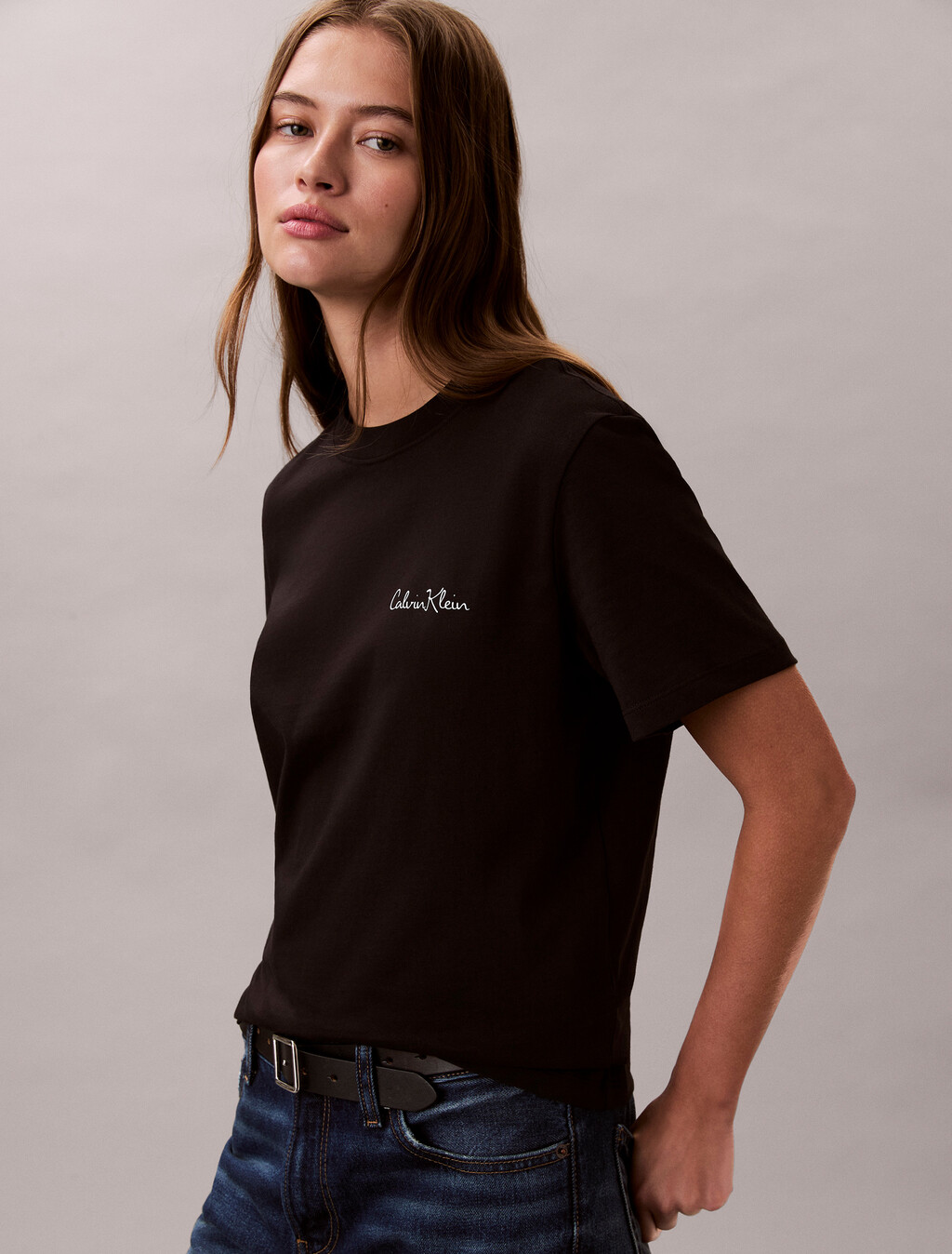 Script Logo Graphic Classic T-Shirt, Black, hi-res