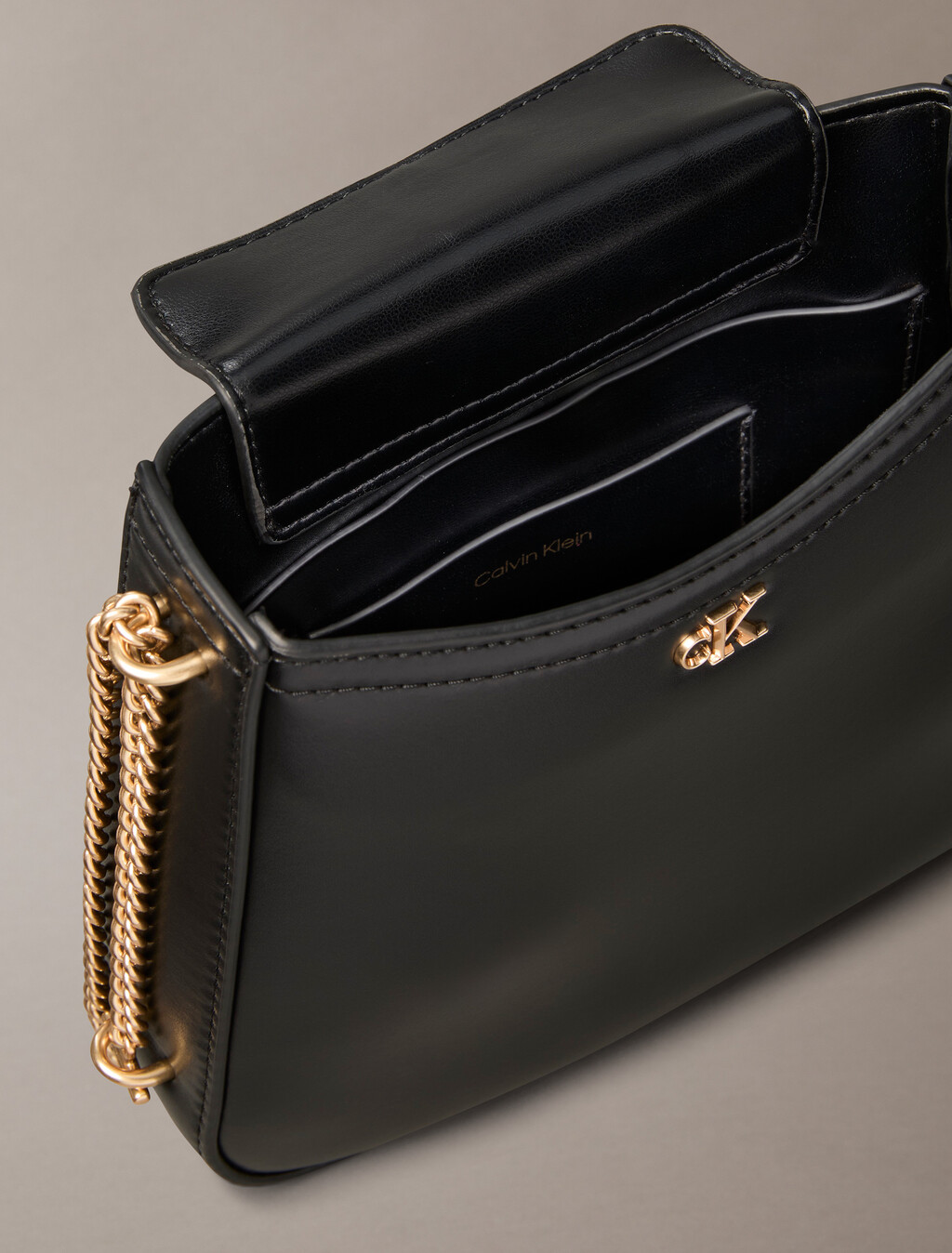 Monogram Chain Saddle Bag, BLACK / ANTIQUE LIGHT GOLD, hi-res