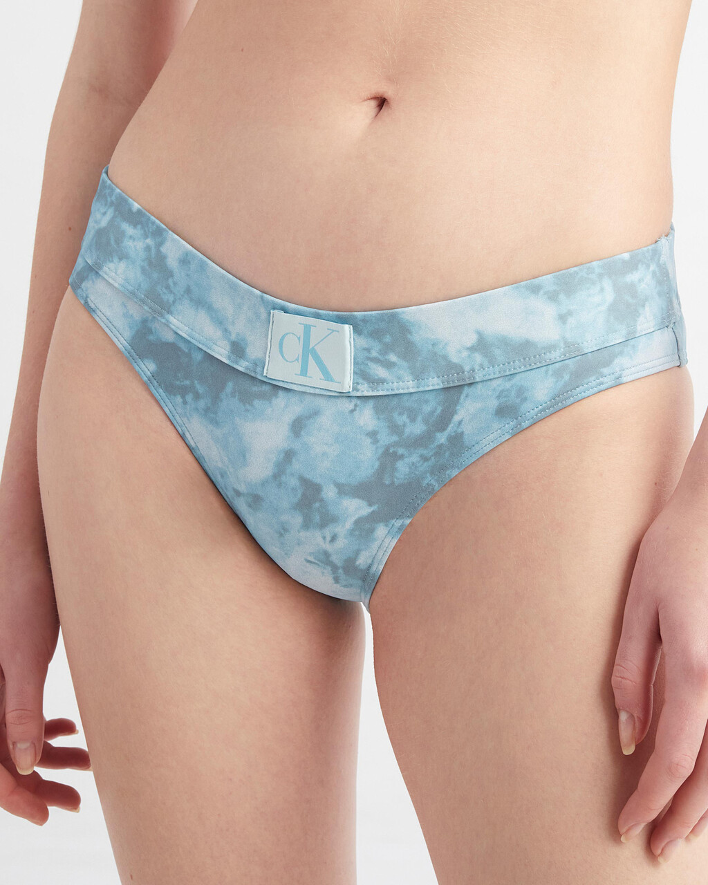 CK Authentic Bikini Bottoms, Ck Tie Dye Blue Aop, hi-res