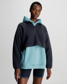 Teddy Sherpa Hybrid Hoodie, BLACK BEAUTY, hi-res