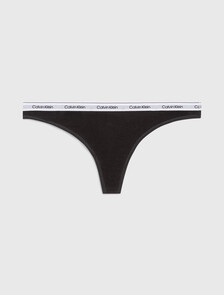 Modern Logo Thong, Black, hi-res