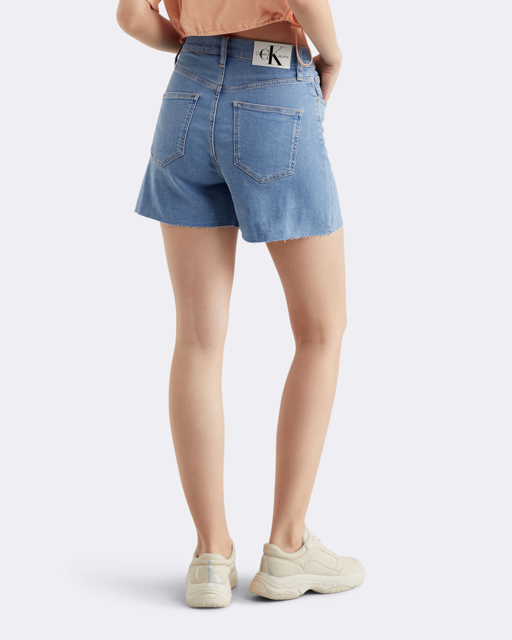 Calvin klein high waisted jean shorts online