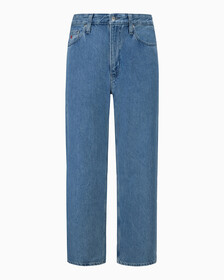 CK One 及踝牛仔寬管褲, Denim Medium, hi-res