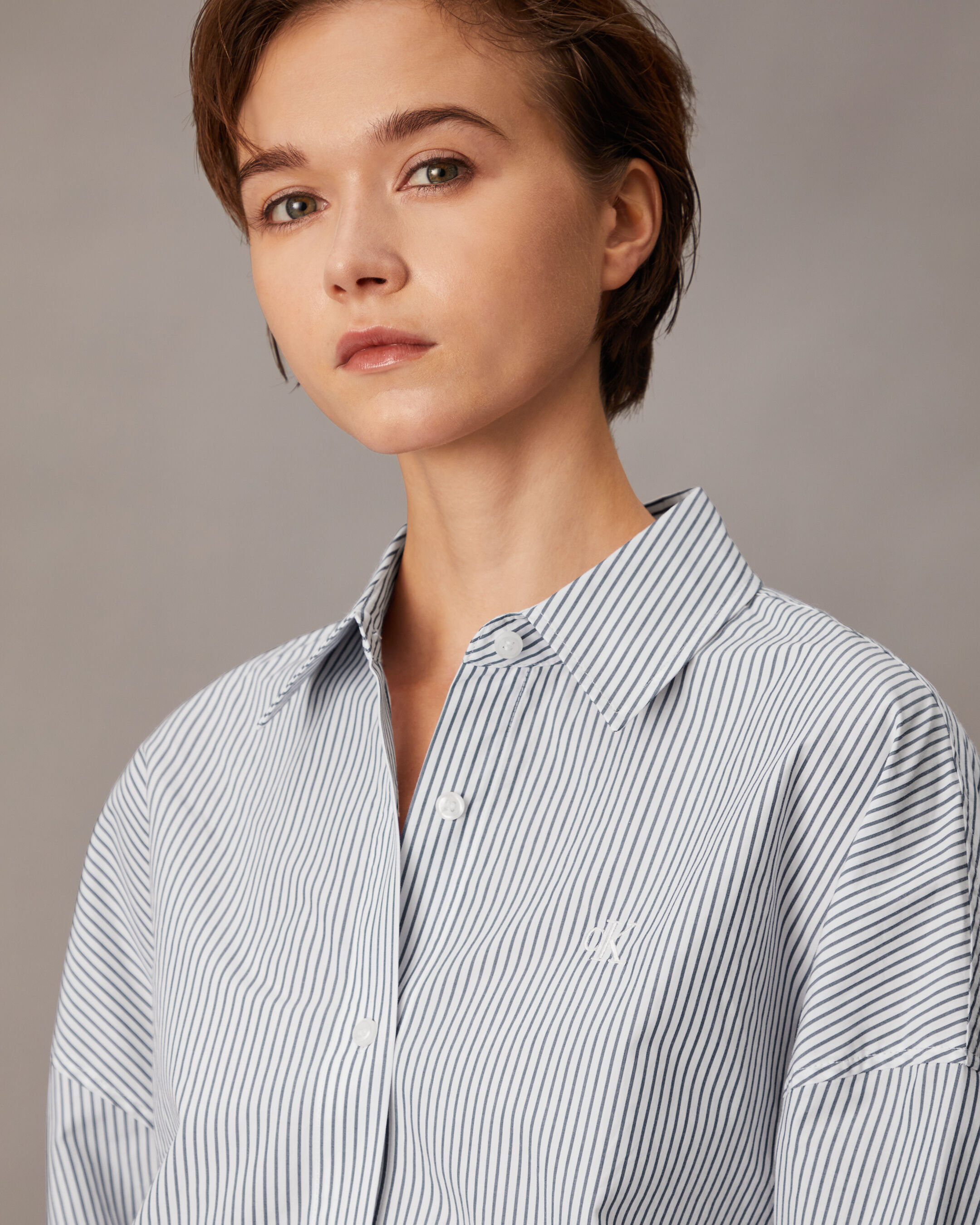 CROPPED STRIPE SHIRT クロップドストライプシャツ（シャツ