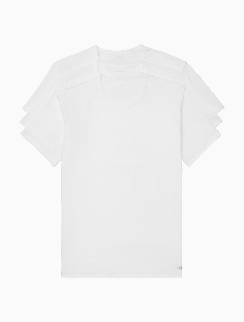 3 件組棉質彈力圓領 T 恤, 3 WHITE (Legacy 100), hi-res