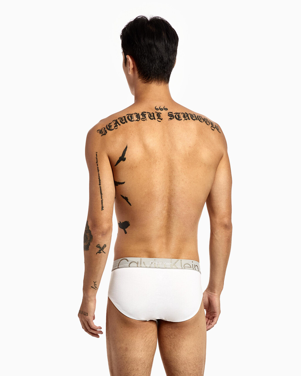 EMBOSSED ICON COTTON HIPSTER BRIEFS, Classic White, hi-res
