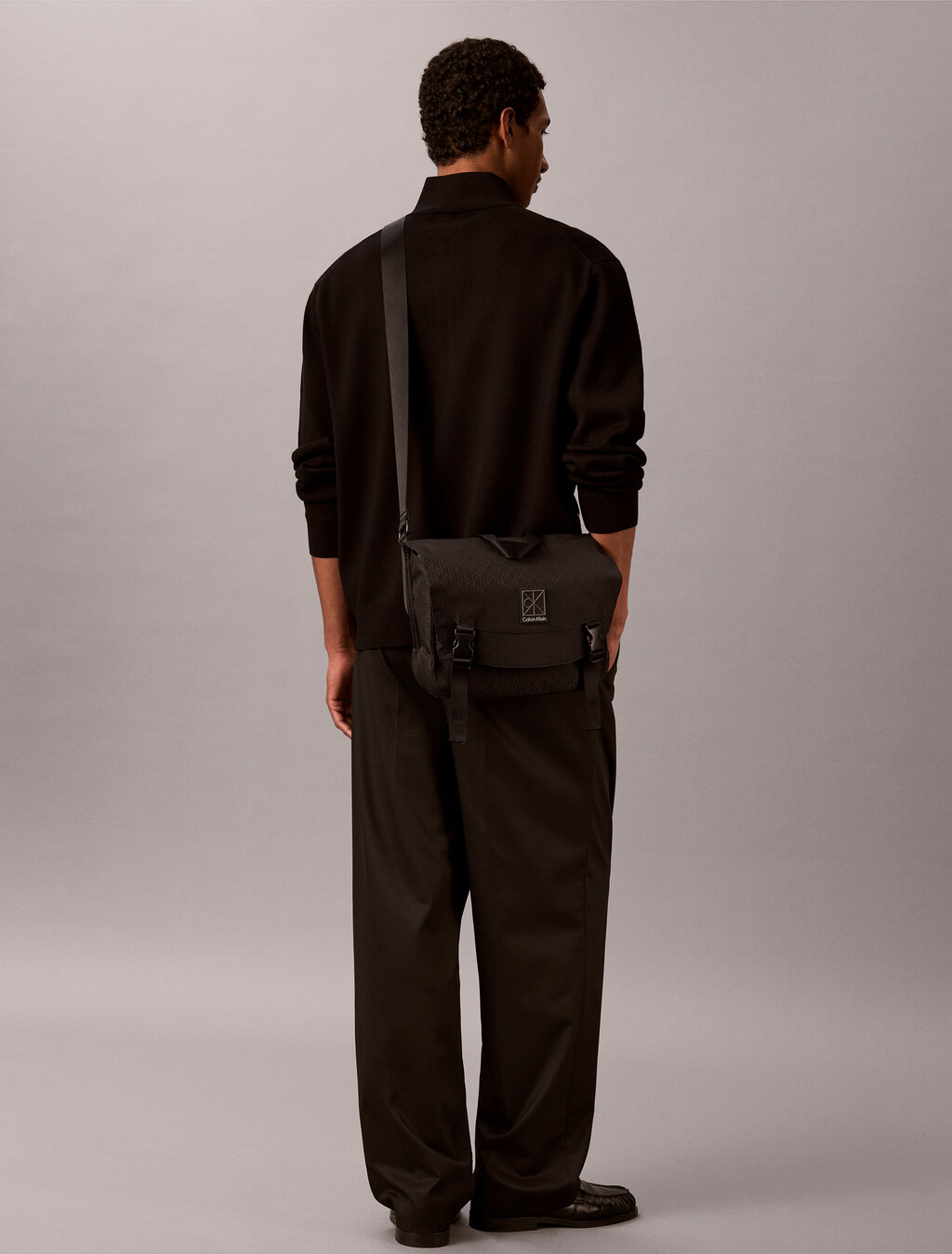 Utility Emblem Messenger Bag, Black, hi-res