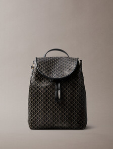 Allover Emblem Logo Mini Backpack, BLACK AOP, hi-res