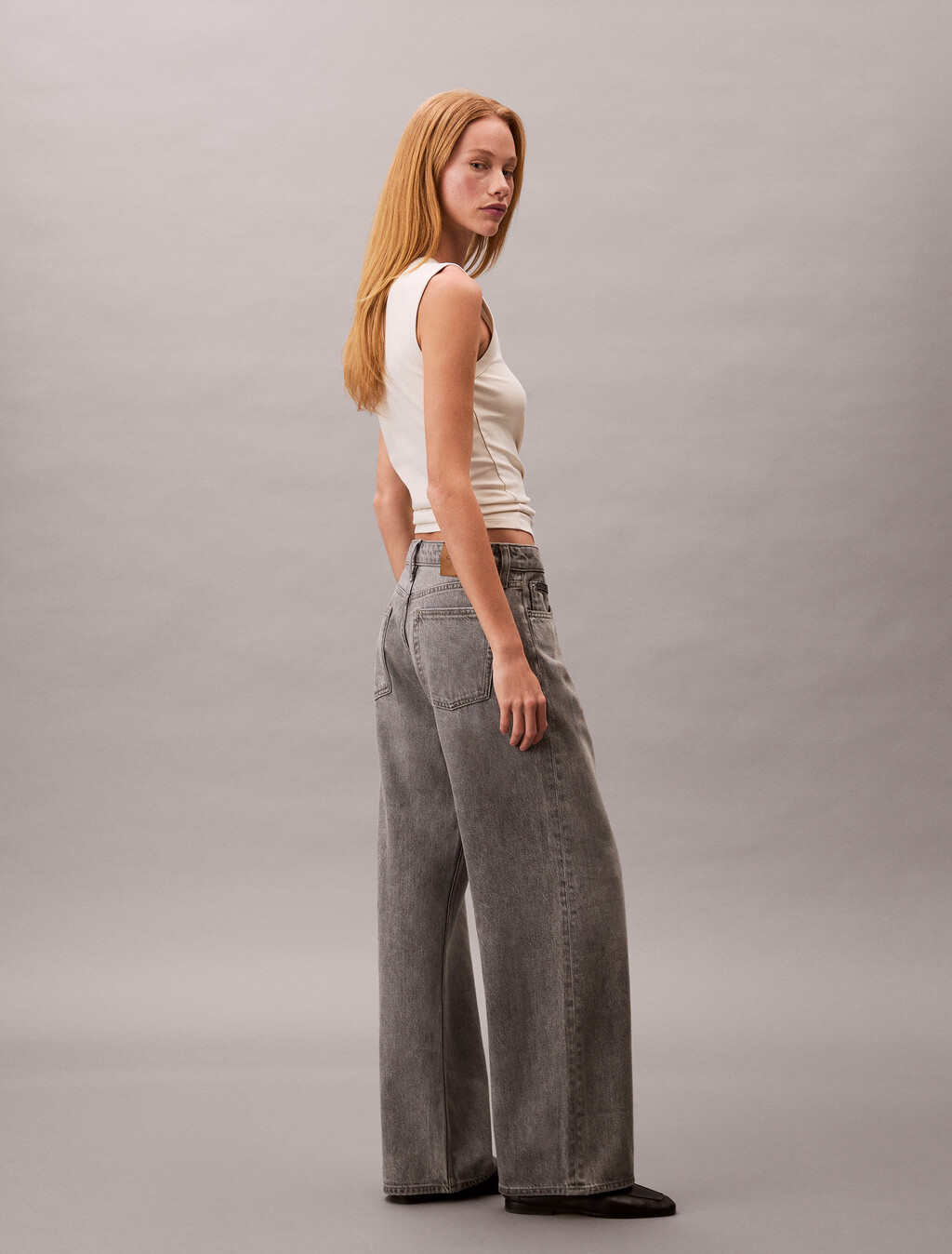 90's Low Rise Baggy Jeans, GREY DOVE, hi-res