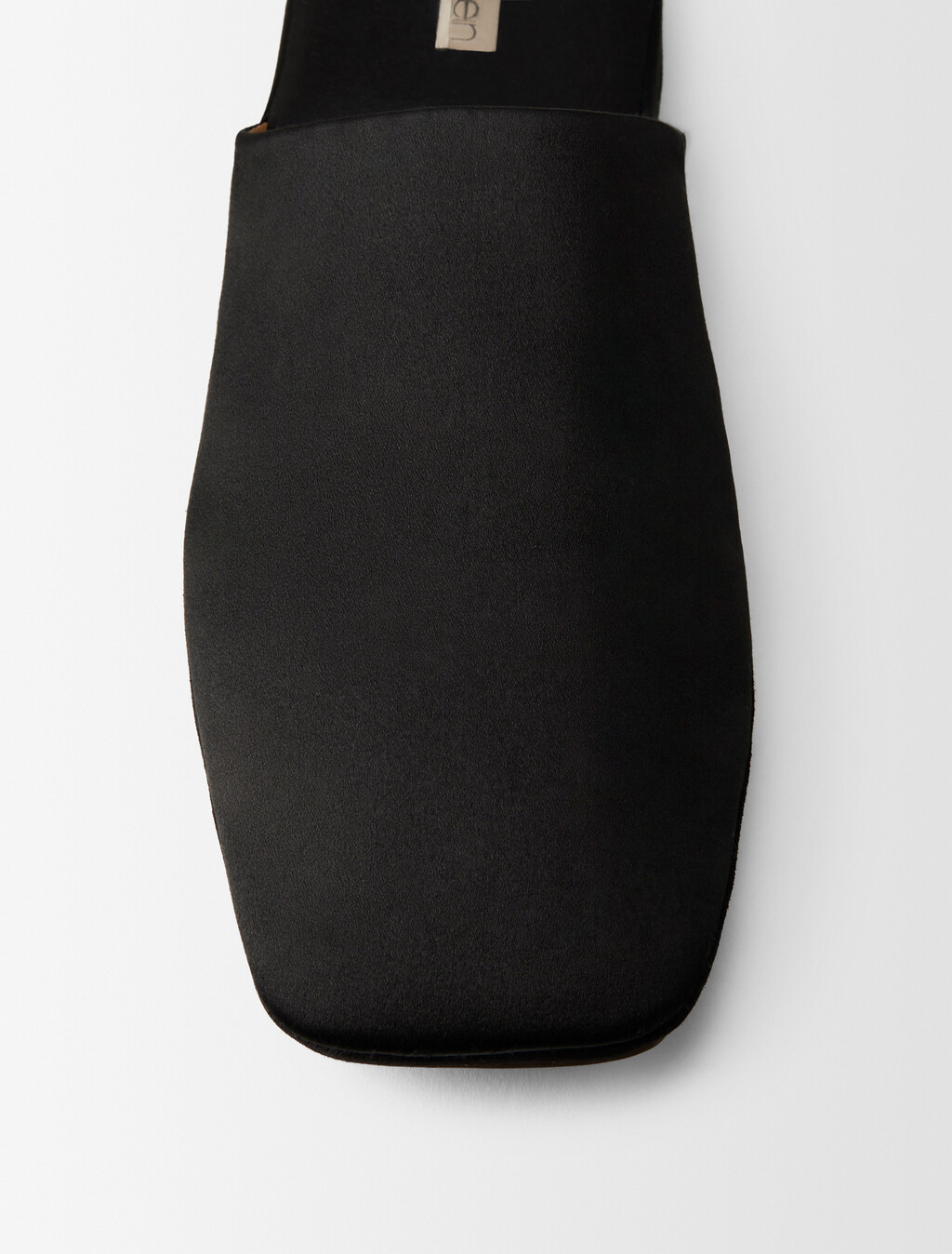 Hugh緞面絲質拖鞋, Black, hi-res