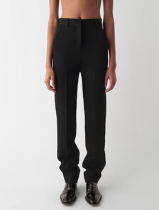 Lucia Slim Trousers, Black, hi-res
