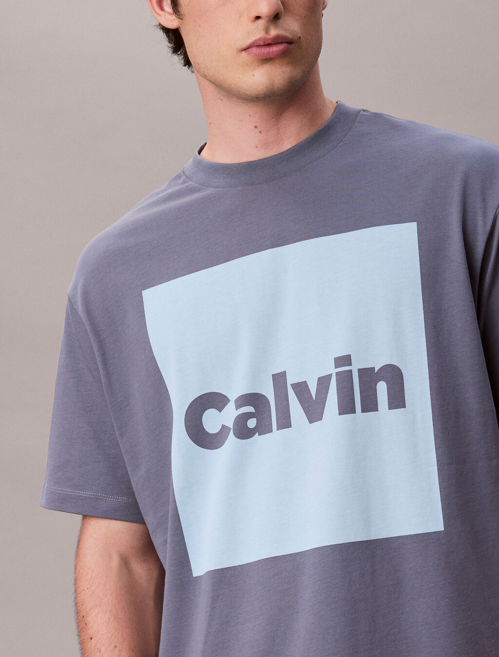 Logo Box Graphic Relaxed T-Shirt, Metro Grey, hi-res