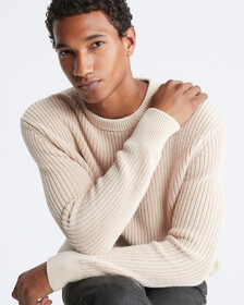 Faded Wash Crewneck Sweater, Desert Sand Dune, hi-res